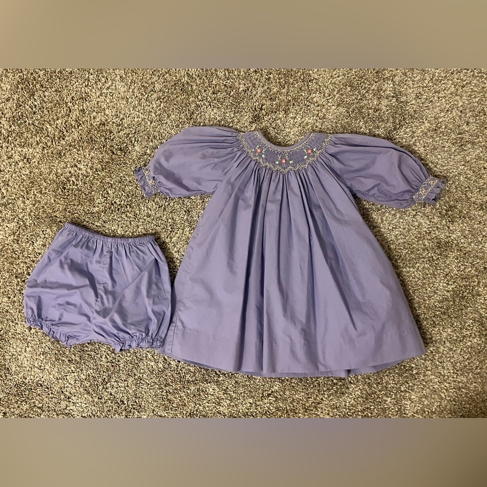 Petit Ami Lavender Smocked Dress